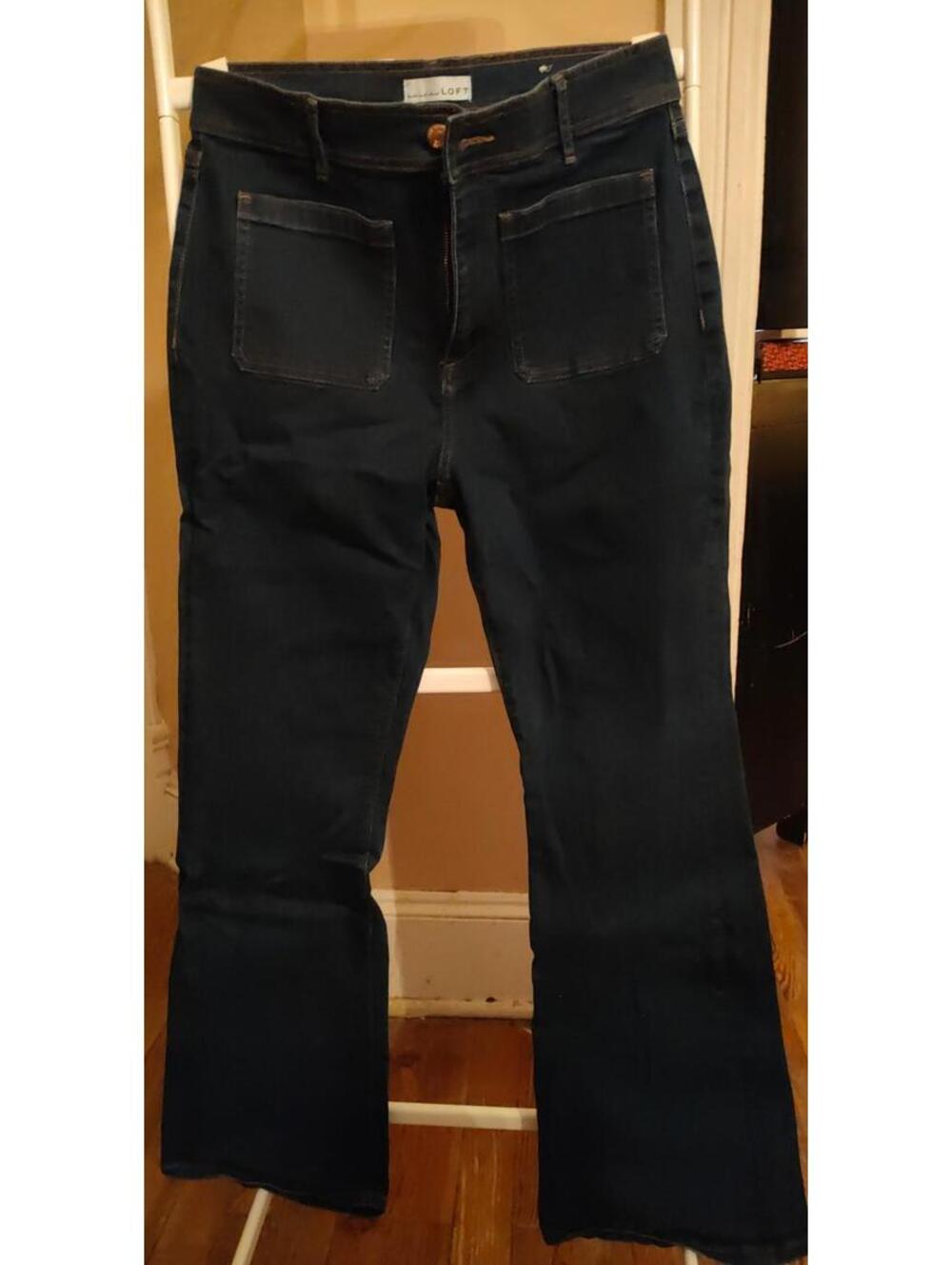 Women's Loft Jeans - 30" - Dark Blue - The Slim Flare - EUC